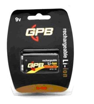 GPB Rechargeable 9v Li-Ion 500mAh