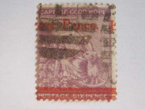 COGH - 1868 4d RED ON 6d DEEP LILAC - WITH OVERPRINT ERROR - UHR