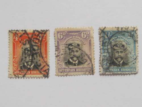 SOUTHERN RHODESIA - 1924 KGV - SELECTION OF 3 STAMPS - UHR