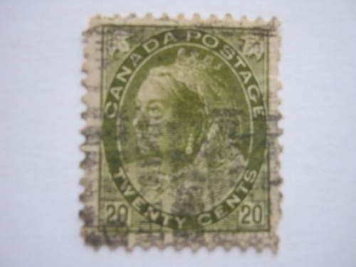 CANADA - 1898 QUEEN VICTORIA 20c GREEN (TOP VALUE) - USED