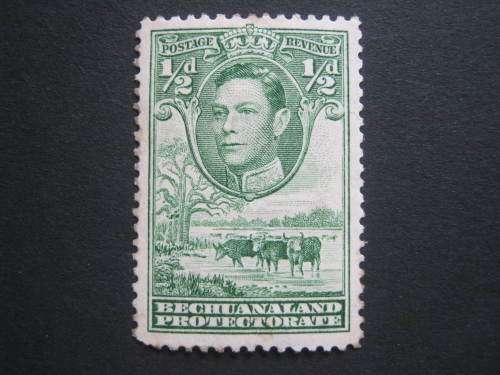 BECHUANALAND - 1938-52 DEFIN ISSUE KGVI 1/2d YELLOWISH-GREEN - MHR