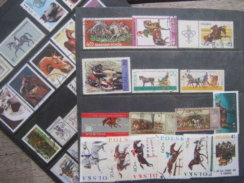THEMATICS - HORSES - SELECTION OF 65 STAMPS - BID PER STAMP