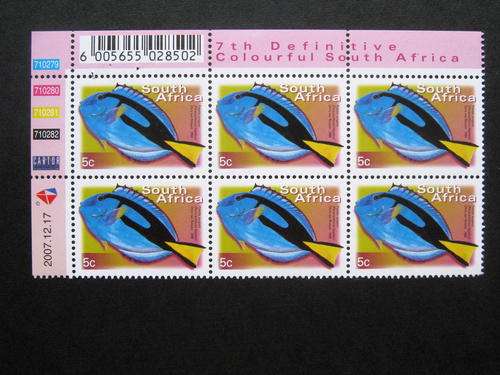 RSA - 2000 7TH DEFIN - 5c CONTROL BLOCK (17/12/2007 REPRINT) - MNH