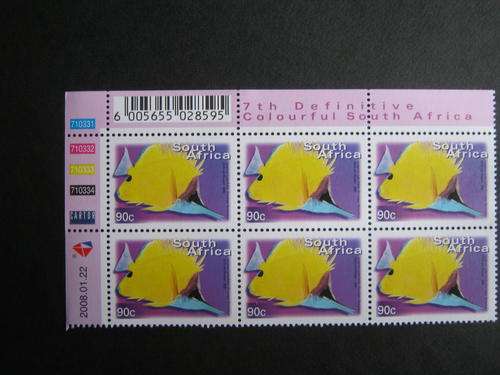 RSA - 2000 7TH DEFIN - 90c CONTROL BLOCK (22/01/2008 REPRINT) - MNH