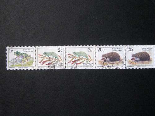 RSA - 1997 6TH DEFIN - SETENANT STRIP OF 5 - USED POSTALLY