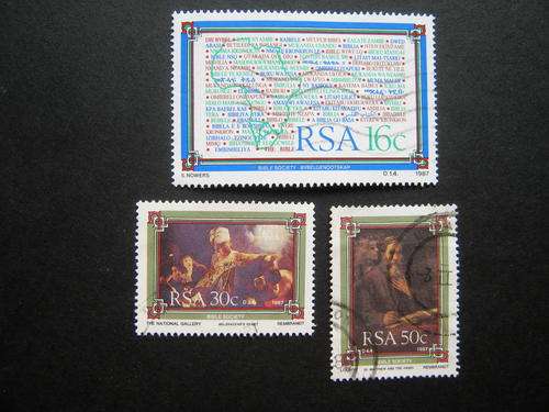 RSA - 1987 BIBLE SOCIETY - SET OF 3 - USED