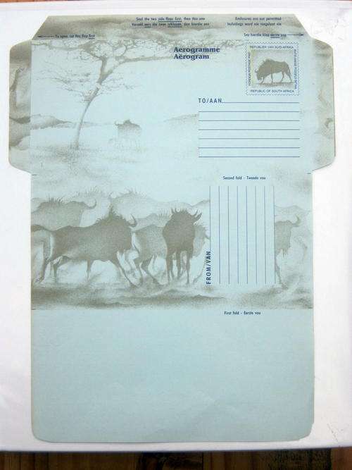RSA - AEROGRAMME # 1 - WILDEBEEST