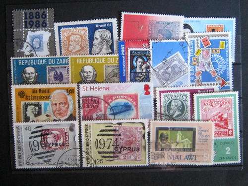 STAMPS ON STAMPS - SELECTION OF 16 STAMPS AS PER SCAN
