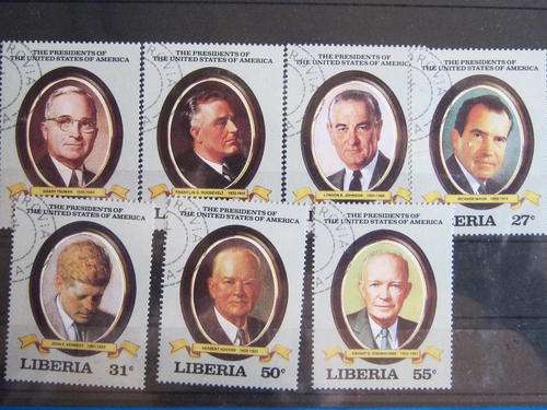 USA PRESIDENTS - SELECTION OF 7 STAMPS