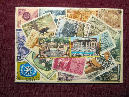 ITALY - SEALED PACK OF 25 STAMPS