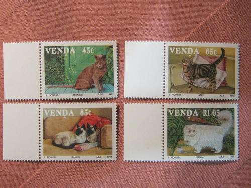 VENDA - 1993 DOMESTIC CATS - SET OF 4 - MNH