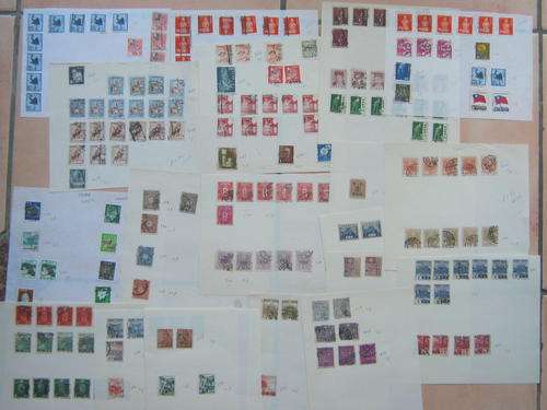 JAPAN ON LOOSE PAGES - 190 STAMPS WITH DUPLICATION - 60 VARIATIONS