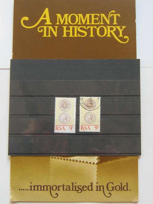 RSA - 1974 5th NUMISMATIC CONVENTION - 2 x SINGLES (MNH/UNH) - PLUS BROCHURE "A MOMENT IN HISTORY"