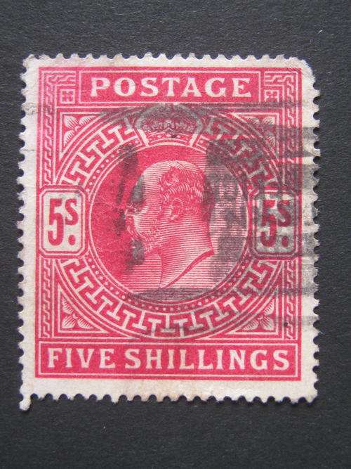 GB KEVII - 1902-1910 5/- RED - UNH