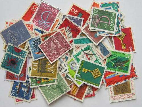 GERMAN FEDERAL REBUBLIC - 100 STAMPS FROM THE PERIOD 1960-1969