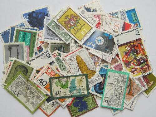 GERMAN FEDERAL REBUBLIC - 100 STAMPS FROM THE PERIOD 1970-1979