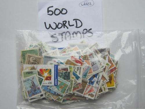 MIXED WORLD - SELECTION OF 500 STAMPS (NO DUPLICATION) - BID PER STAMP