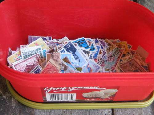 ICE-CREAM CONTAINER - ABOUT 1000 STAMPS