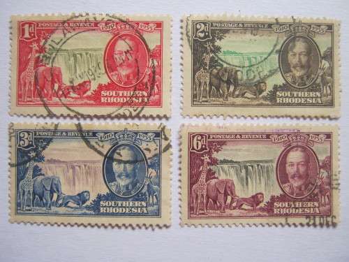 SOUTHERN RHODESIA - 1935 SILVER JUBILEE - FULL SET OF 4 STAMPS - UNH
