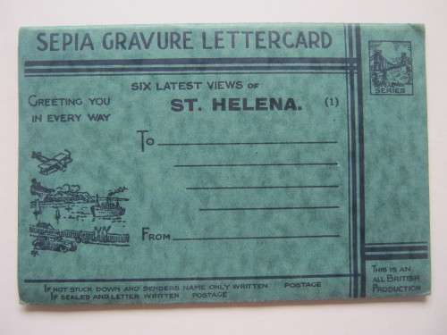 POSTAL HISTORY - UNUSED LETTERCARD CONSISTING OF 6 VIEWS OF ST. HELENA