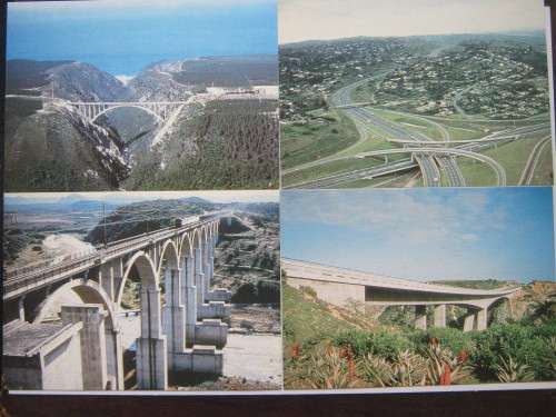 RSA - 1984 BRIDGES - SET OF UNSERVICED MAXICARDS - MNH