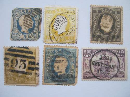 PORTUGAL - 19th Century Stamps - Selection of 6 Singles