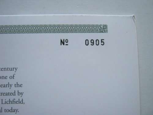 GB QEII - 2008 LICHFIELD CATHEDRAL SILVER STAMP - LIMITED EDITION