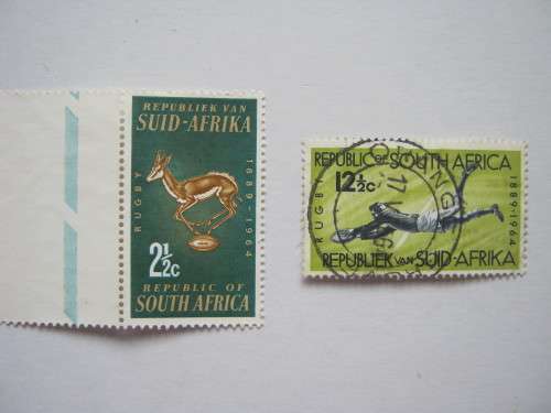 RSA - 1964 75th ANNIV OF SA RUGBY BOARD - FULL SET OF SINGLES - USED