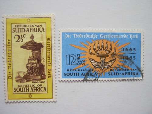 RSA - 1965 Tercentenary of Dutch Reformed Church - Full Set of Singles - Postally Used
