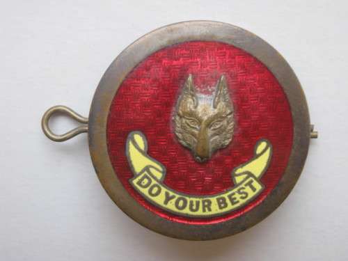 BOY SCOUT WOLF CUB CUBMASTER `DO YOUR BEST` HAT BADGE