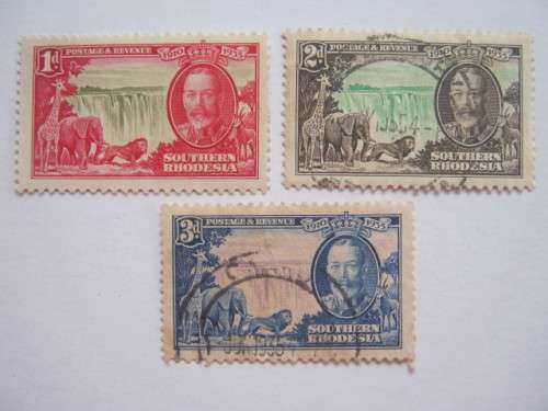 SOUTHERN RHODESIA - 1935 KGV SILVER JUBILEE - SHORT SET TO 3d - FINE USED