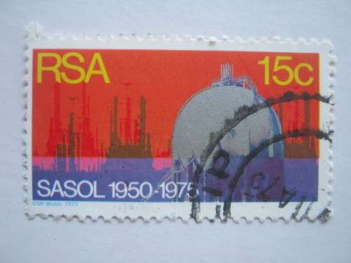 RSA - 1975  25th ANNIV OF SASOL - SINGLE - POSTALLY USED
