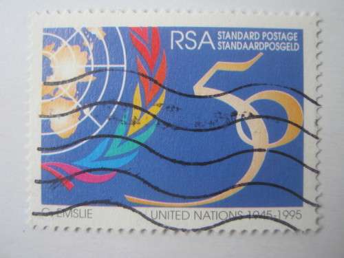 RSA - 1995 50th ANNIV OF UNITED NATIONS - SINGLE - USED POSTALLY