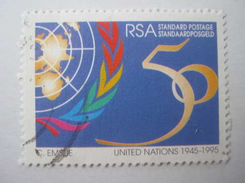 RSA - 1995 50th ANNIV OF UNITED NATIONS - SINGLE - USED POSTALLY