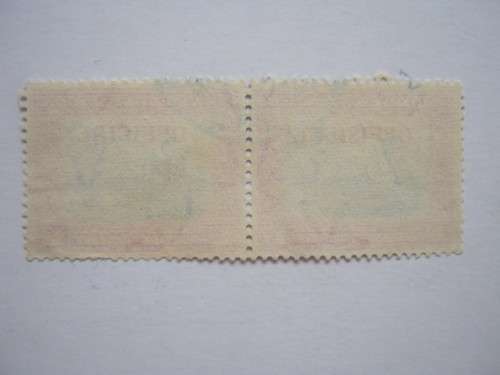 SWA - 1945-50 "Officials" - 1d Blue & Red - Pair - Used