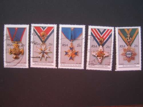 RSA - 1990 NATIONAL ORDERS - SET OF SINGLES - USED POSTALLY