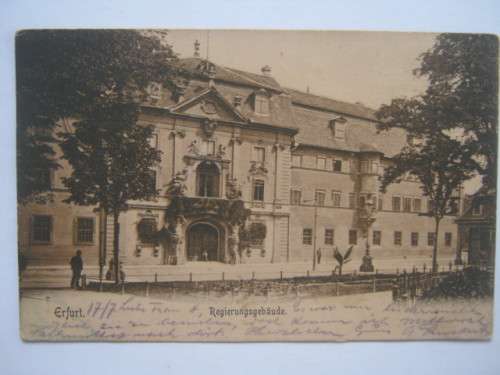 ANTIQUE POSTCARD - 1905 REGIERUNGSGEBAUDE - USED WITH CLEAR CANCELLATION