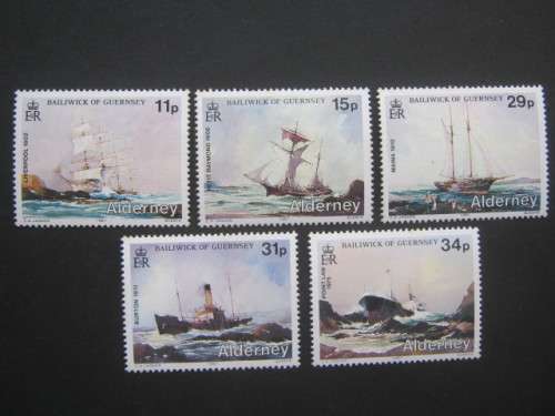 GUERNSEY (ALDERNEY) - 1987 ALDERNEY SHIPWRECKS - FULL SET OF SINGLES - MNH