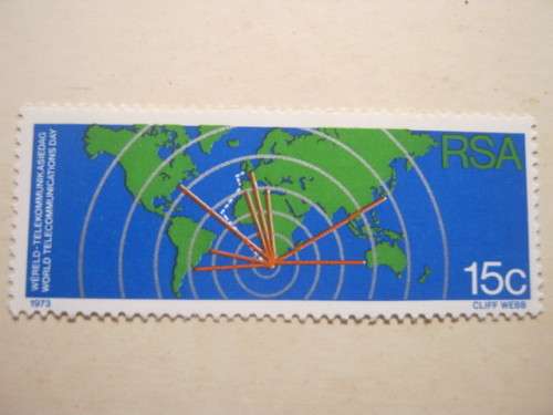 **R1 START** RSA - 1973 WORLD TELECOMMUNICATIONS DAY (Wmk RSA tete-bleche) - SINGLE - MNH
