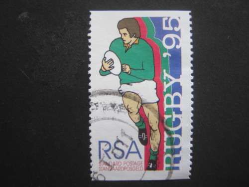 RSA - 1995 RUGBY WORLD CUP TOURNAMENT - STD MAIL SINGLE FROM BOOKLET - USED POSTALLY