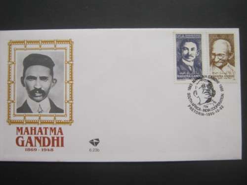 RSA - 1995 MAHATMA GANDHI COMMEMORATION - OFFICIAL FDC # 6.23b