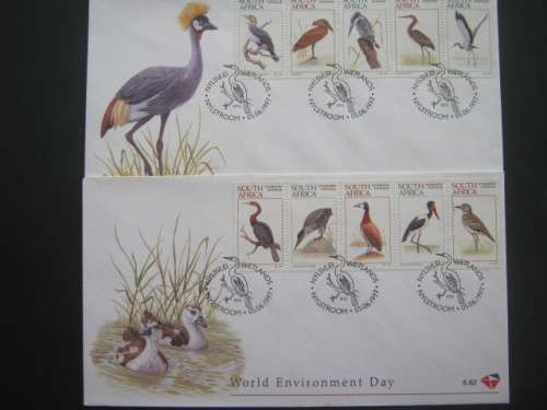 RSA - 1997 WORLD ENVIRONMENT DAY - OFFICIAL FDC # 6.61 and 6.62
