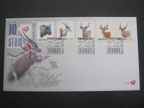 RSA - 1998 ADDT VALUES TO THE 6th DEFIN ISSUE (SELF ADHESIVE) - OFFICIAL FDC # 6.74