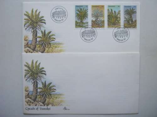TRANSKEI - 1980 CYCADS - 2 x OFFICIAL FDC # 1.18 (ONE UNSERVICED)