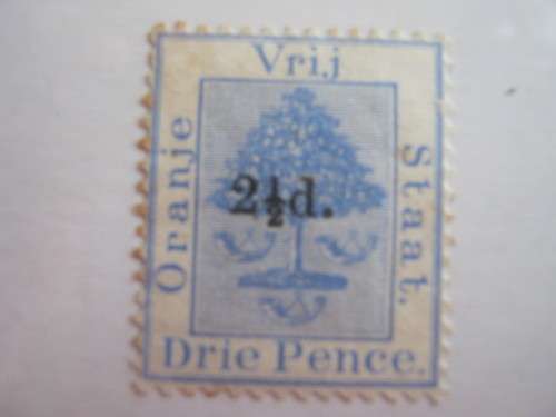 OFS - 1892 2&1/2d ON 3d ULTRAMARINE - SINGLE - UNUSED