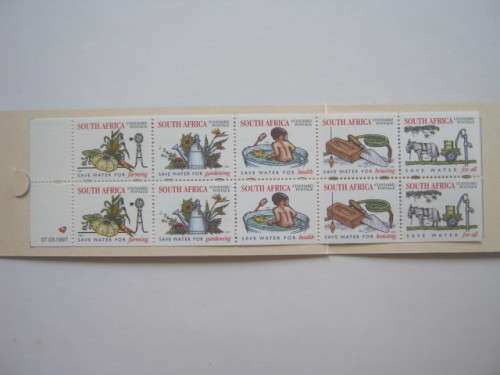**SALE** RSA - 1997 NATIONAL WATER CONSERVATION BOOKLET - SETENANT STRIP OF 10 - COMPLETE