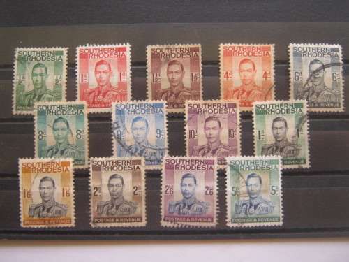 SOUTHERN RHODESIA - 1937 DEFIN ISSUE KGVI - FULL SET OF SINGLES - USED