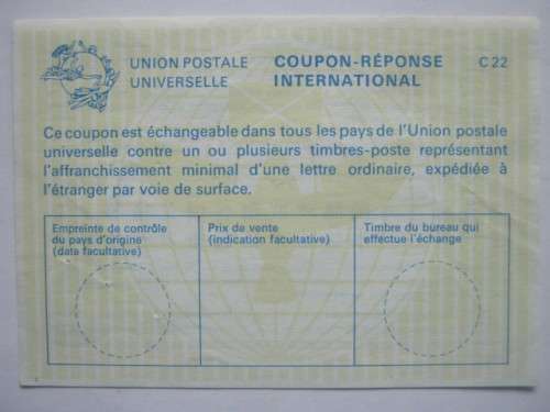 JAPAN - INTERNATIONAL REPLY COUPON # C22 - UNUSED