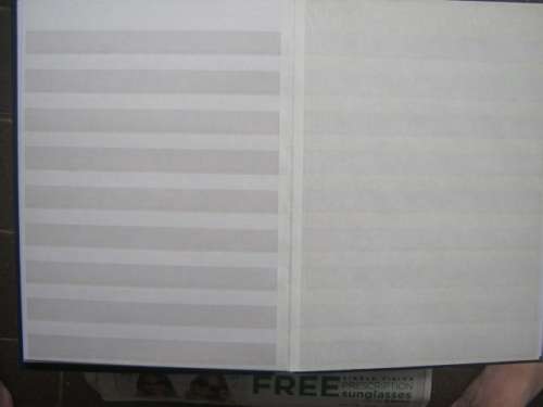EMPTY `PRONTO` STOCKBOOK (BLUE WITH WHITE PAGES) - PREVIOUSLY USED BUT AS GOOD AS NEW