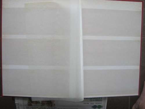 EMPTY `PRONTO` STOCKBOOK (RED WITH WHITE PAGES) - PREVIOUSLY USED BUT IN VERY GOOD CONDITION